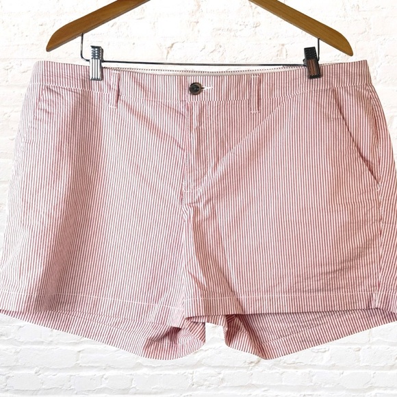 Old Navy Size 16 Everyday Shorts 2 pack Solid Pink and Pink Stripe Seersucker - Picture 7 of 9